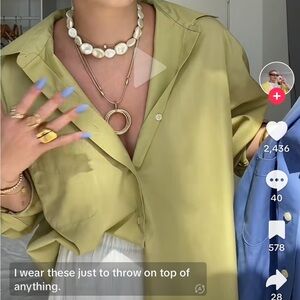 Abercrombie Green Button Down